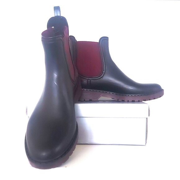 Igor Debranovic Chelsea Waterproof Ankle Boot Black with Burgundy- Size 40(9/10) - Picture 5 of 9